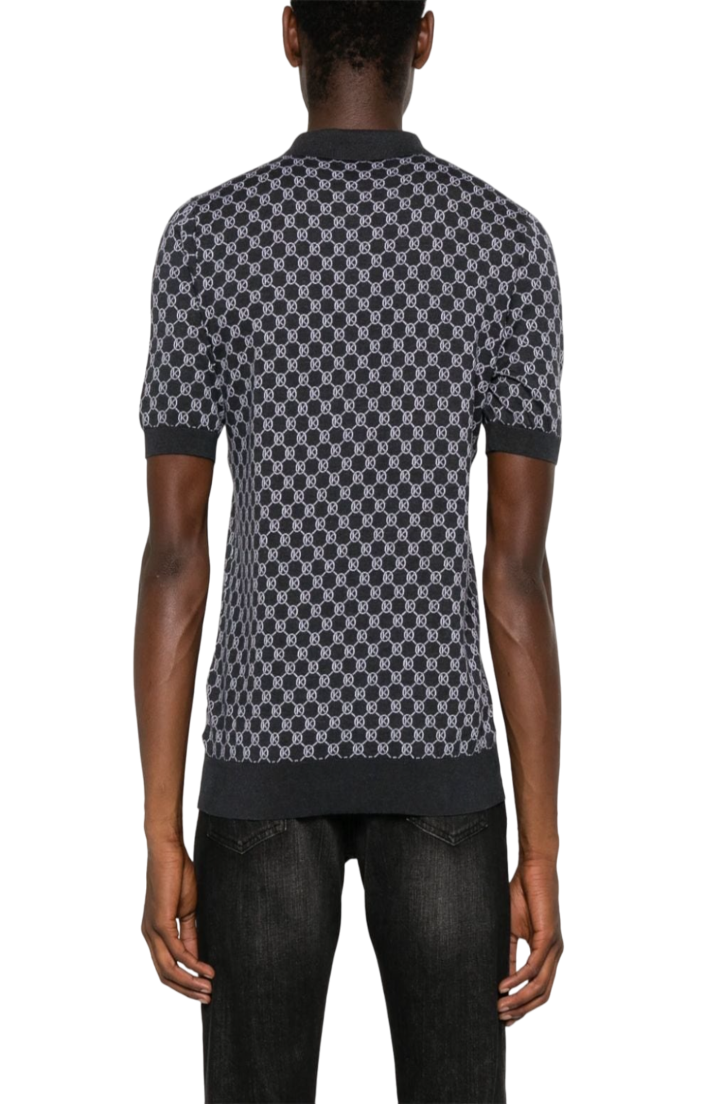 Load image into Gallery viewer, Monogram-jacquard polo shirt