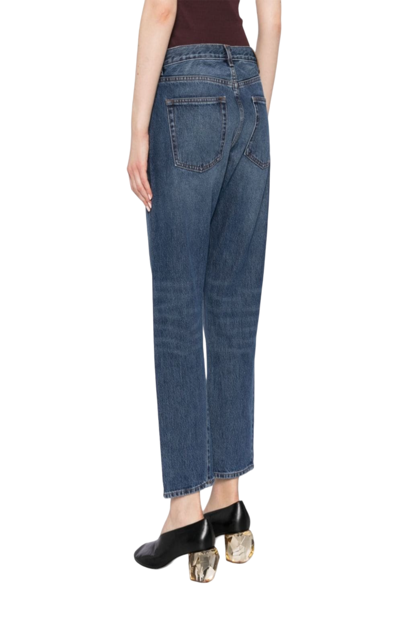 Load image into Gallery viewer, Twisted seam denim washed blue