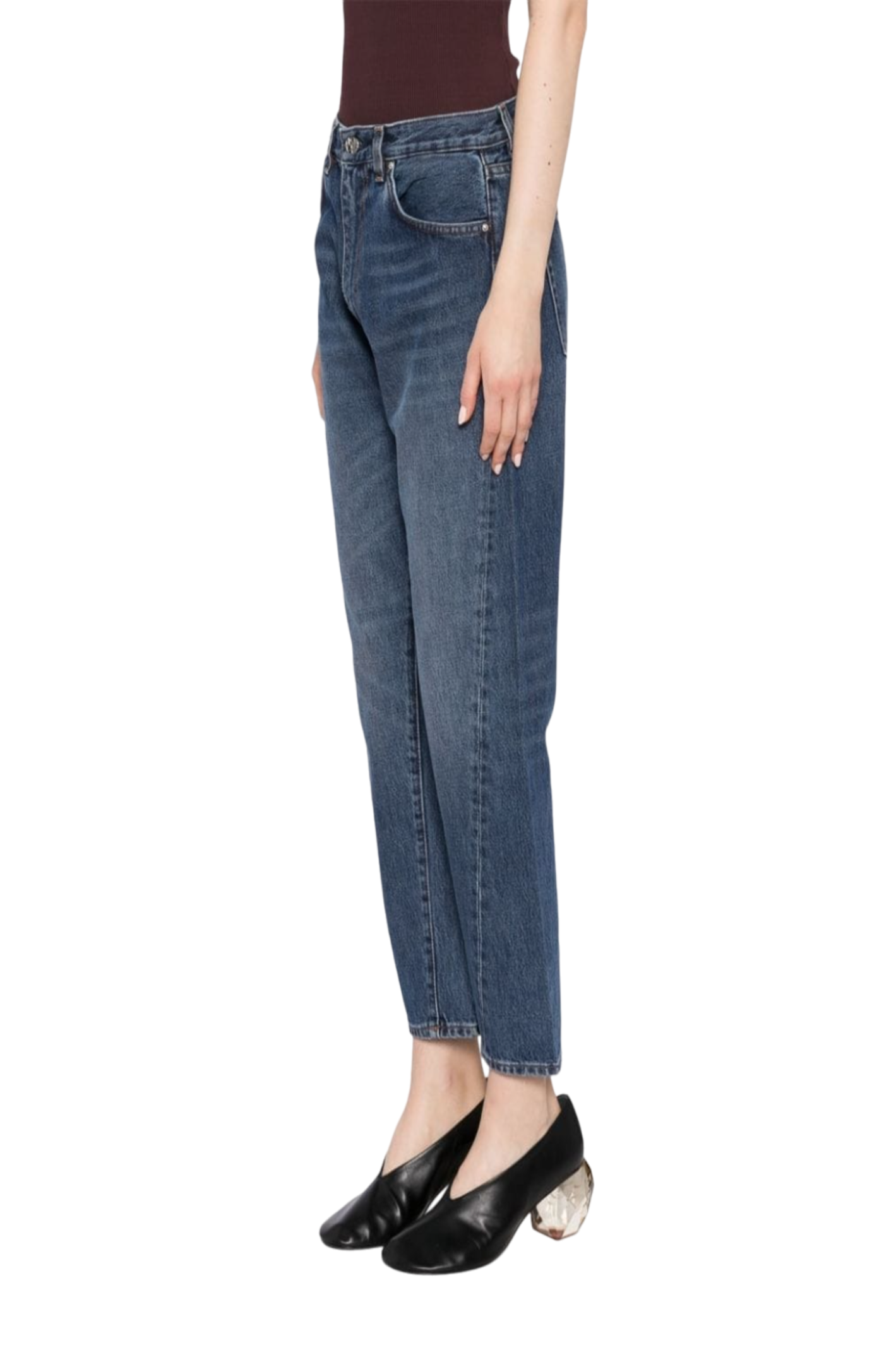 Load image into Gallery viewer, Twisted seam denim washed blue