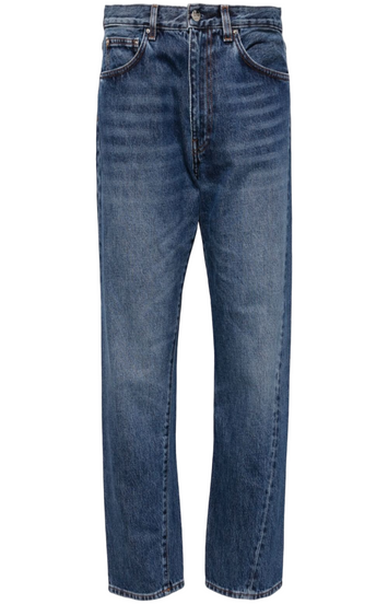 Twisted seam denim washed blue