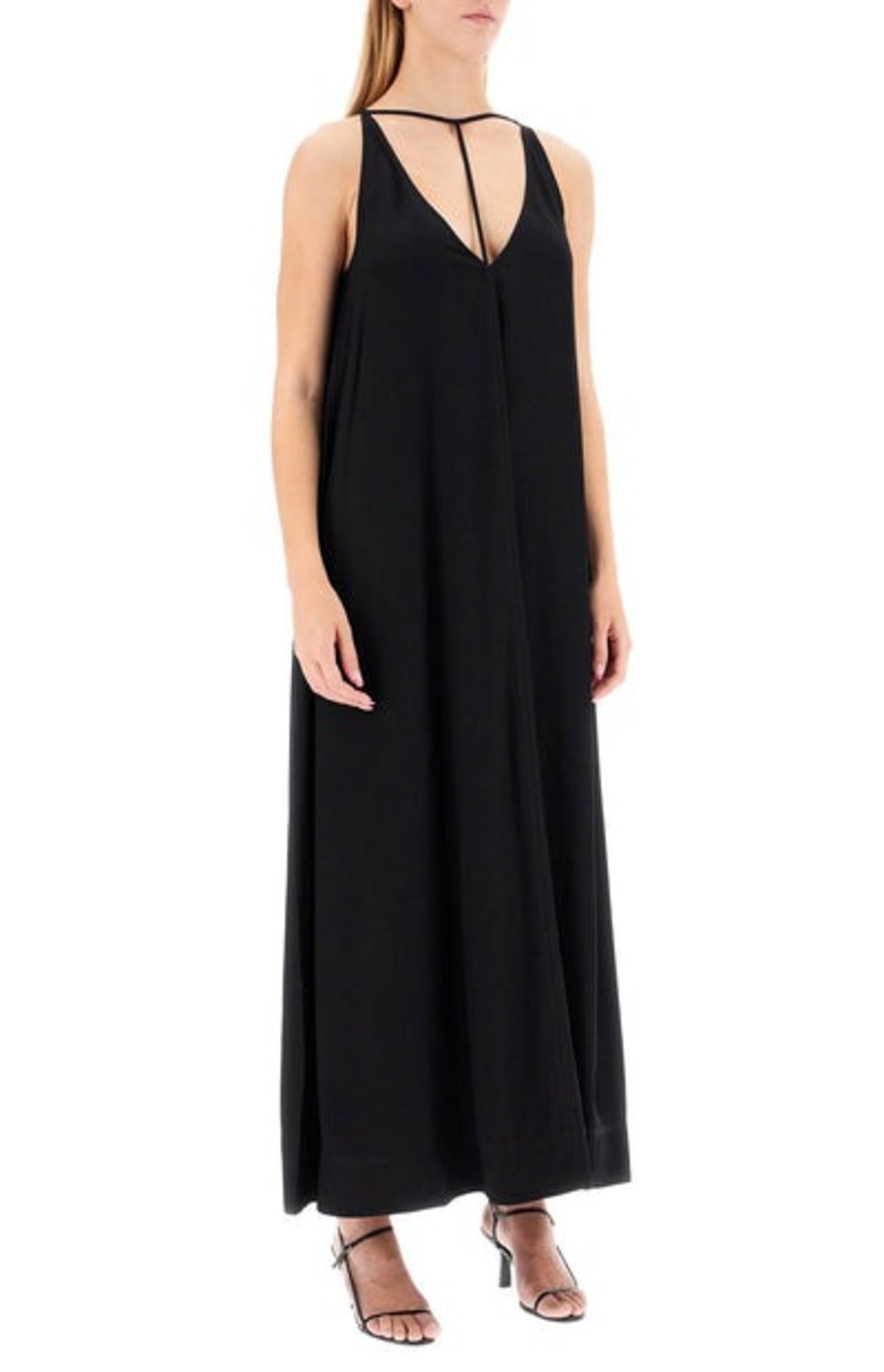 Load image into Gallery viewer, Maxi dress with t-strap belt