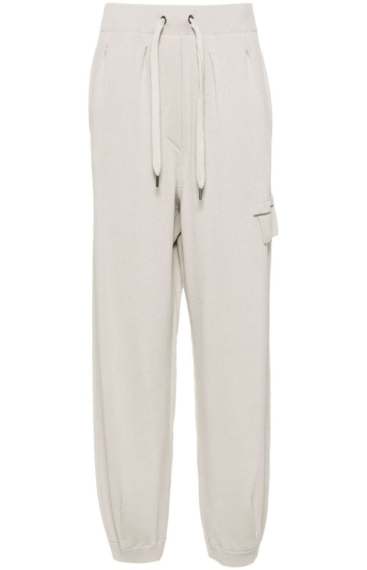 Beaded trim-detailing track pants