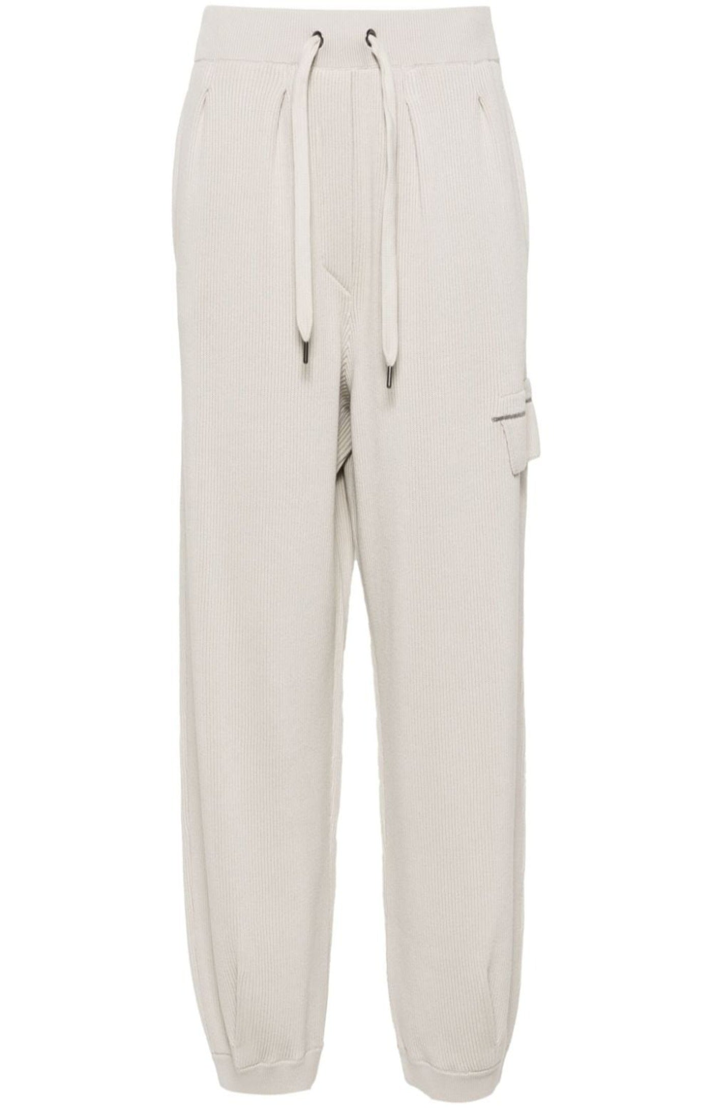 Beaded trim-detailing track pants