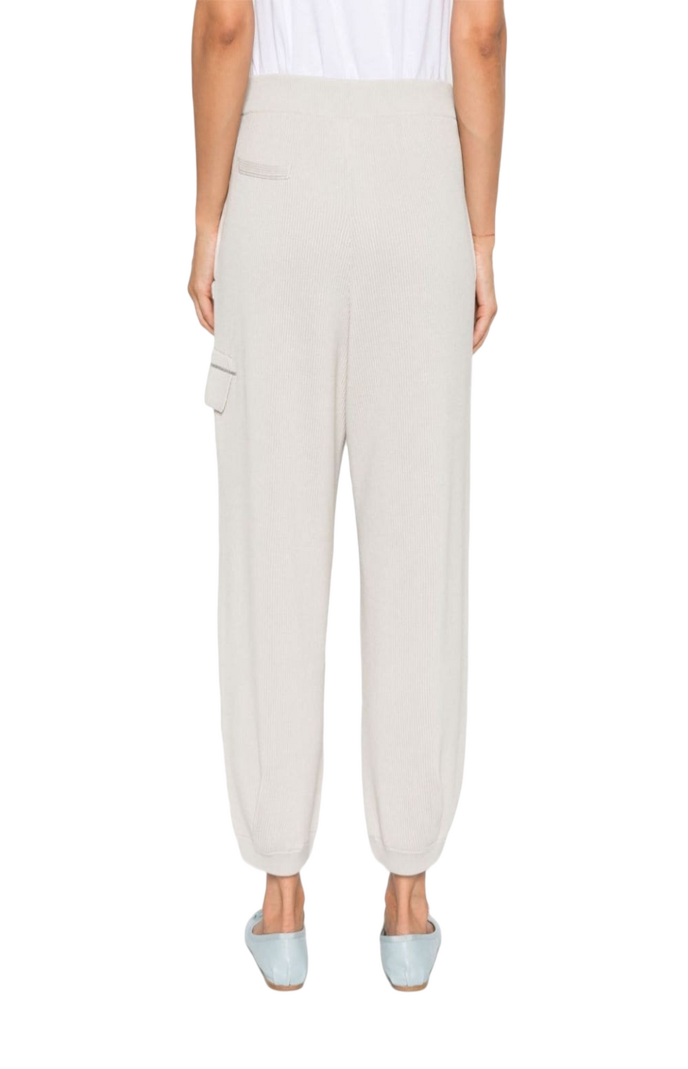 Beaded trim-detailing track pants