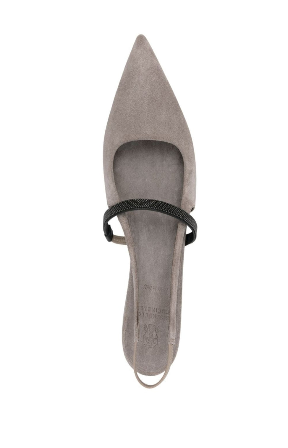 Suede slingback ballerinas