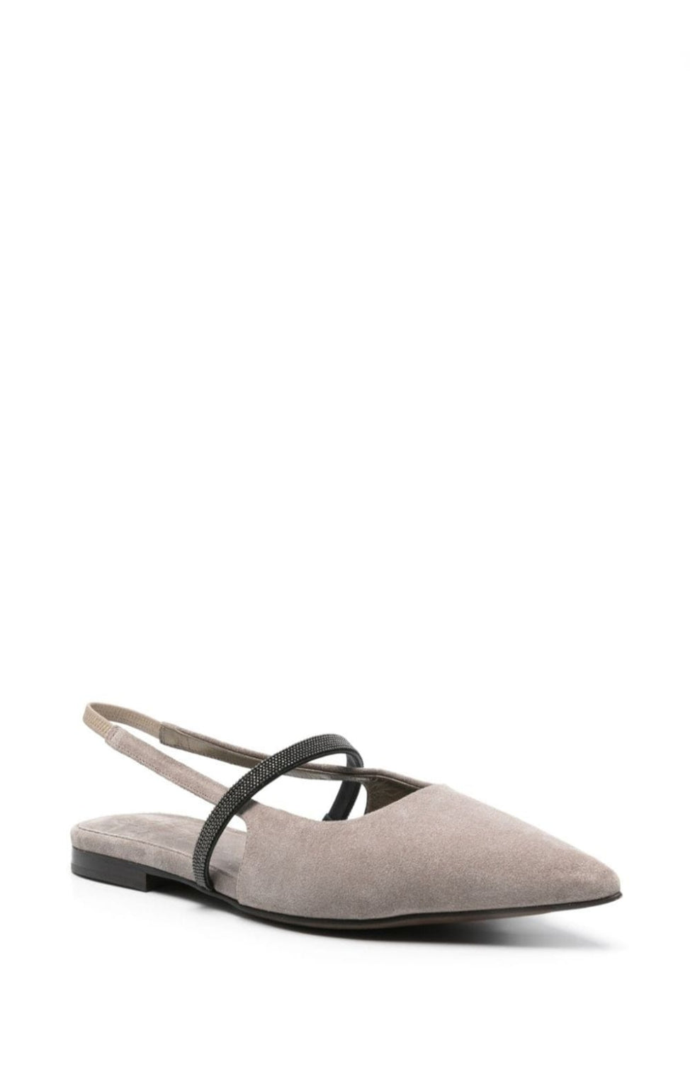 Suede slingback ballerinas