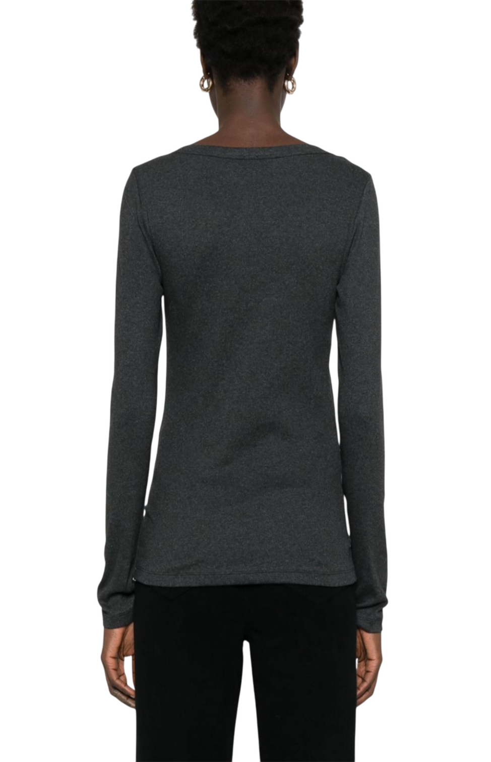 Classic rib top charcoal melange