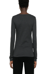 Classic rib top charcoal melange