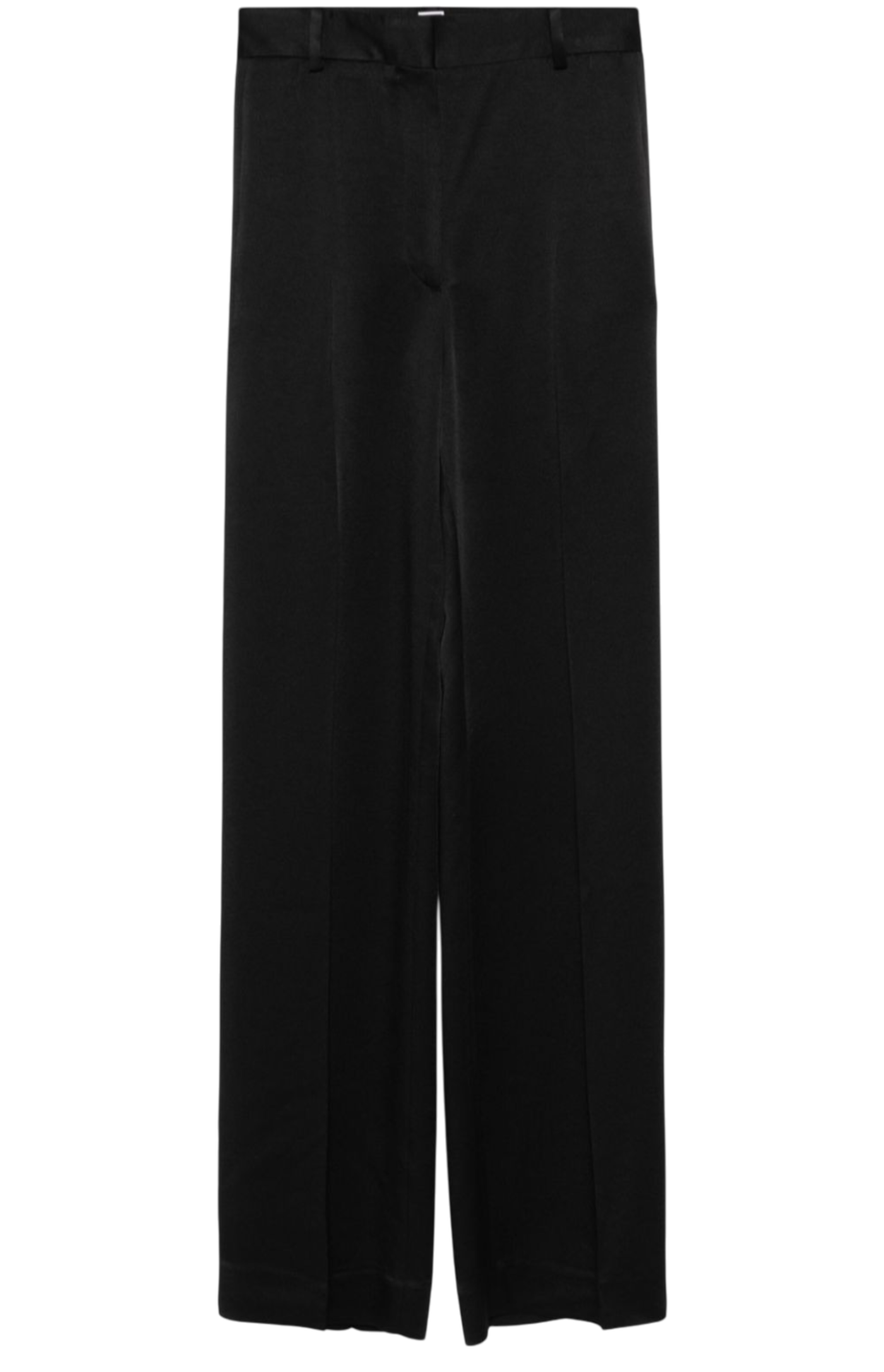 Cuff-slit trousers black