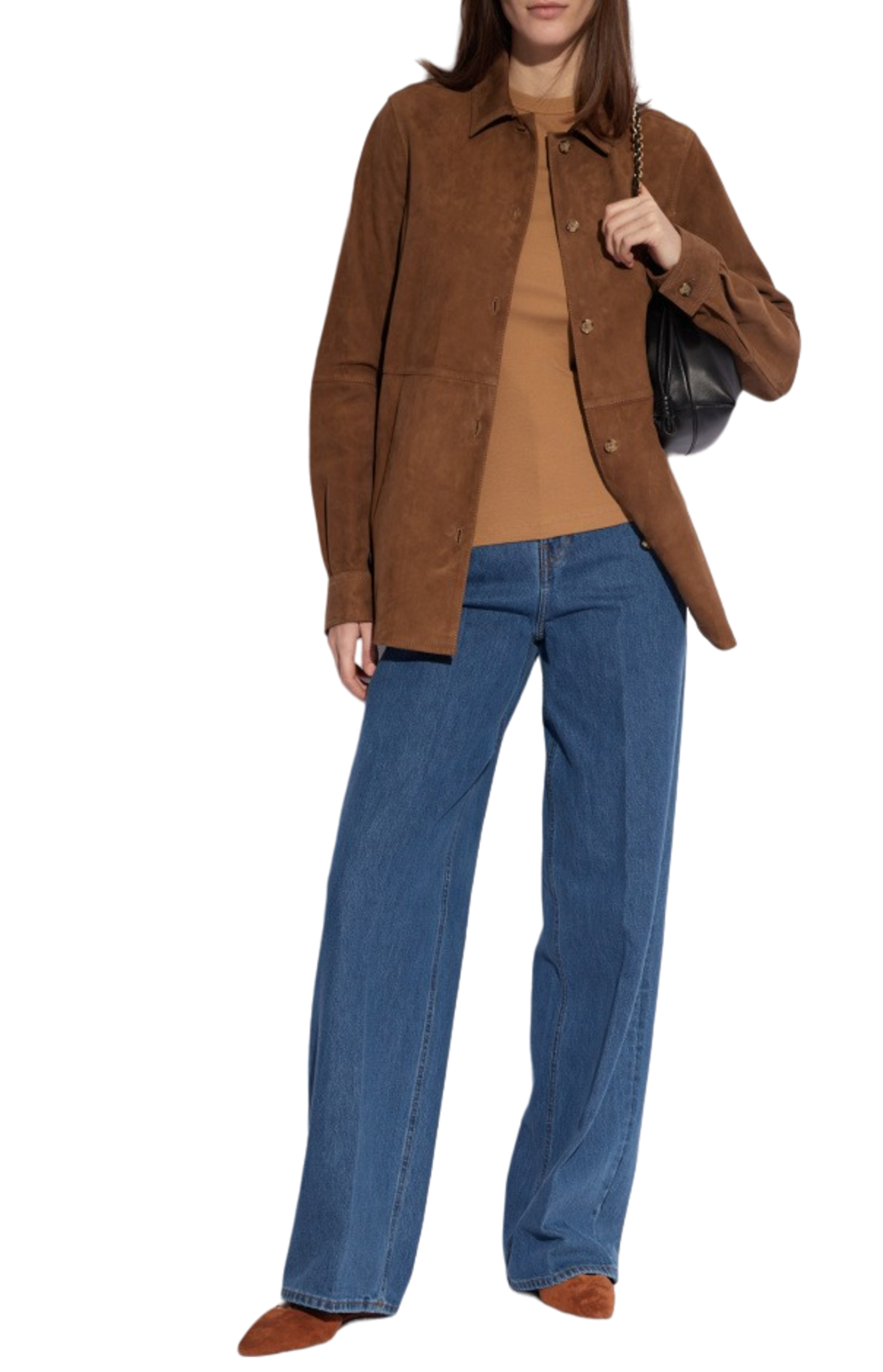 Load image into Gallery viewer, Brown suede shirt