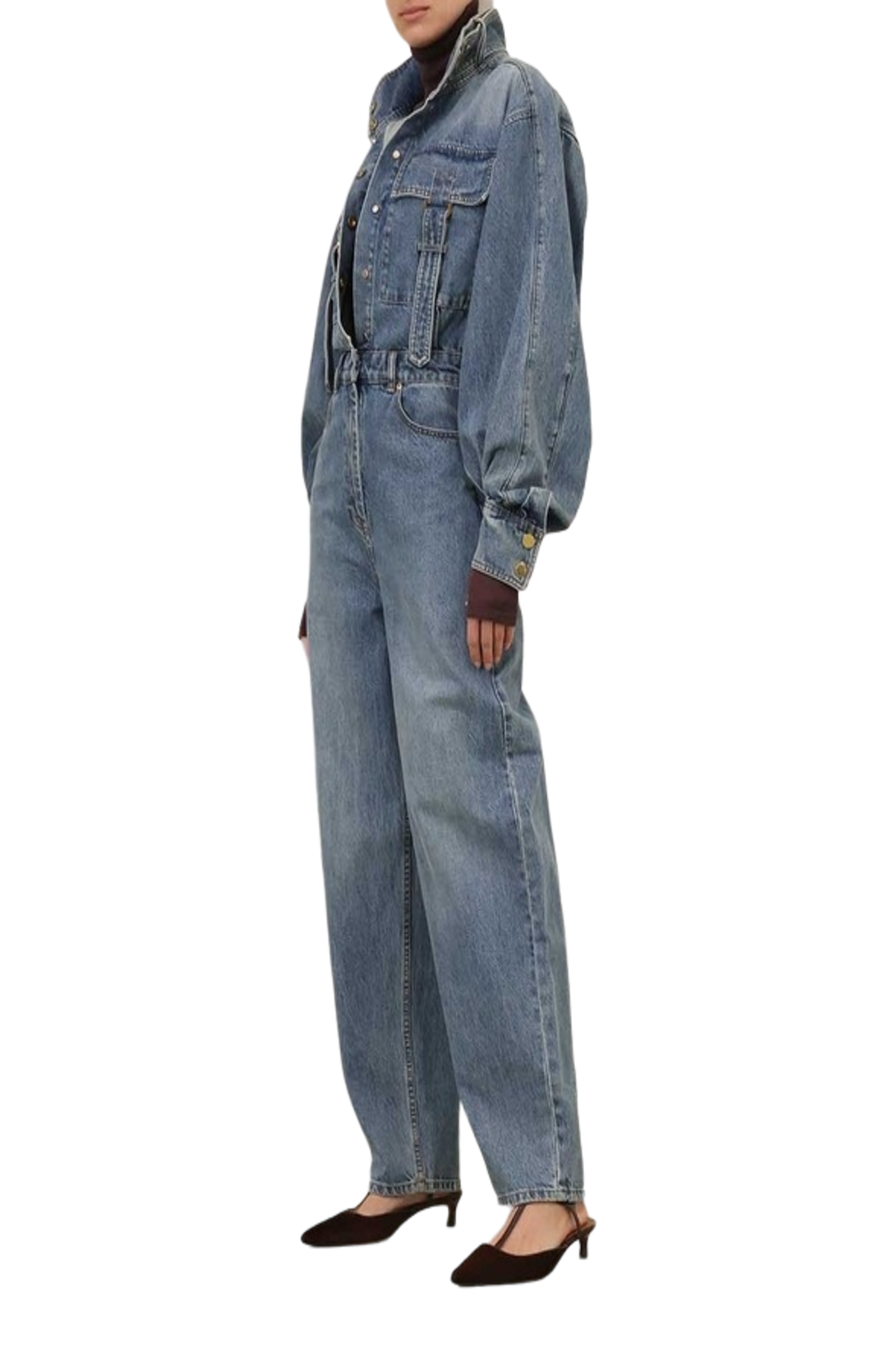 Load image into Gallery viewer, The illustration denim boilersuit