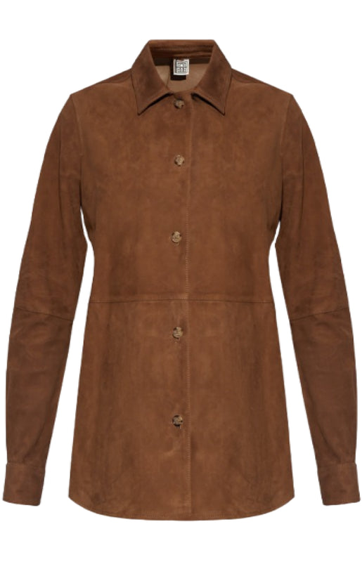 Brown suede shirt