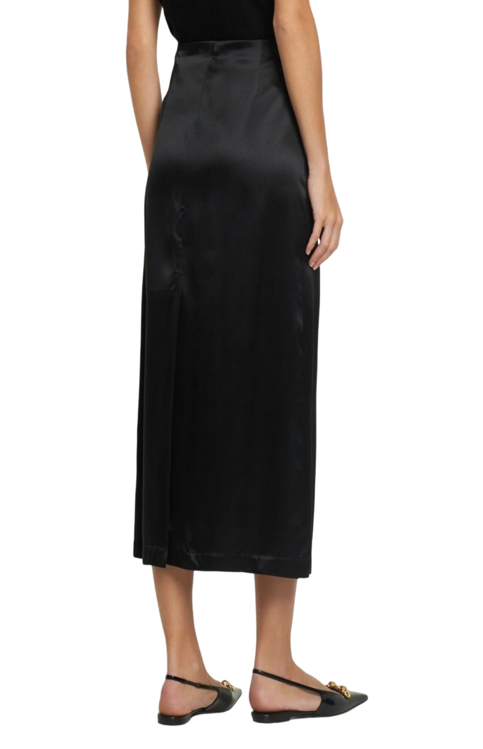 Lys silk blend midi skirt