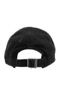 Black baseball cap with logo