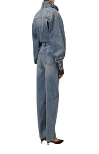 The illustration denim boilersuit