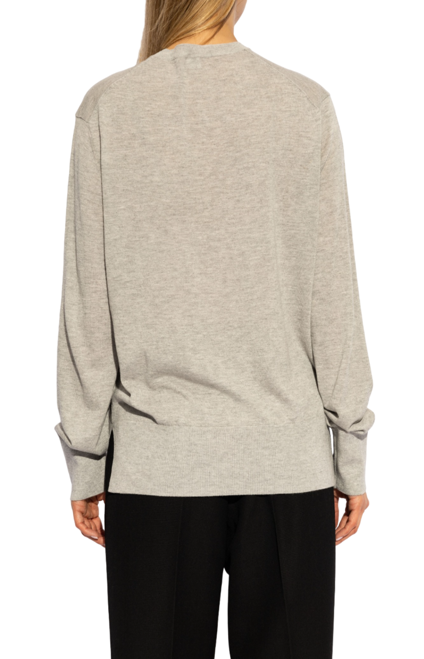 Load image into Gallery viewer, Crew-neck silk-blend knit grey