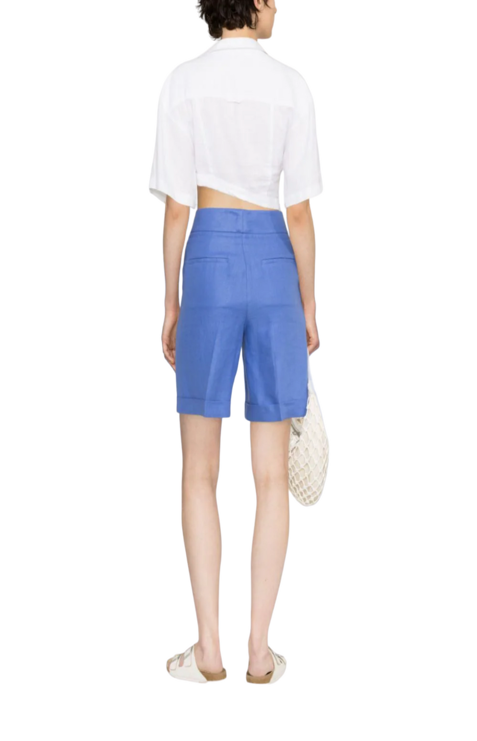 Drawstring linen shorts