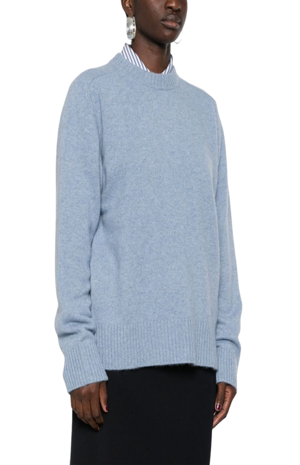 Crew neckline cashmere sweater