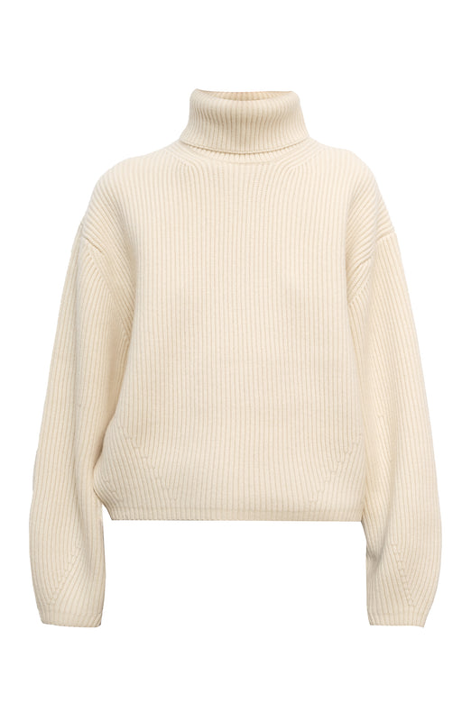 Ribbed turtleneck top