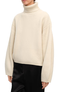 Ribbed turtleneck top