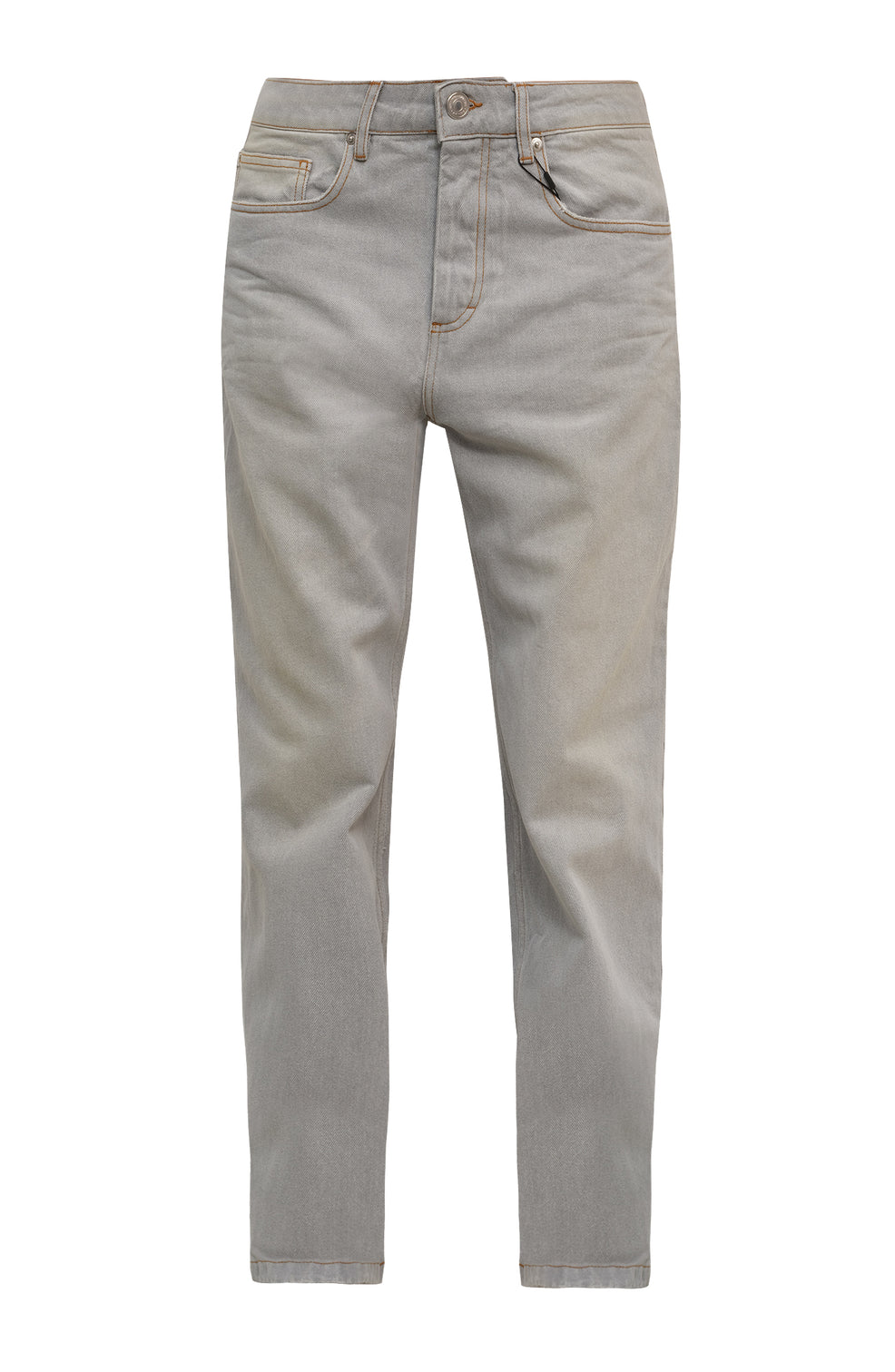 Mid-rise straight-leg jeans