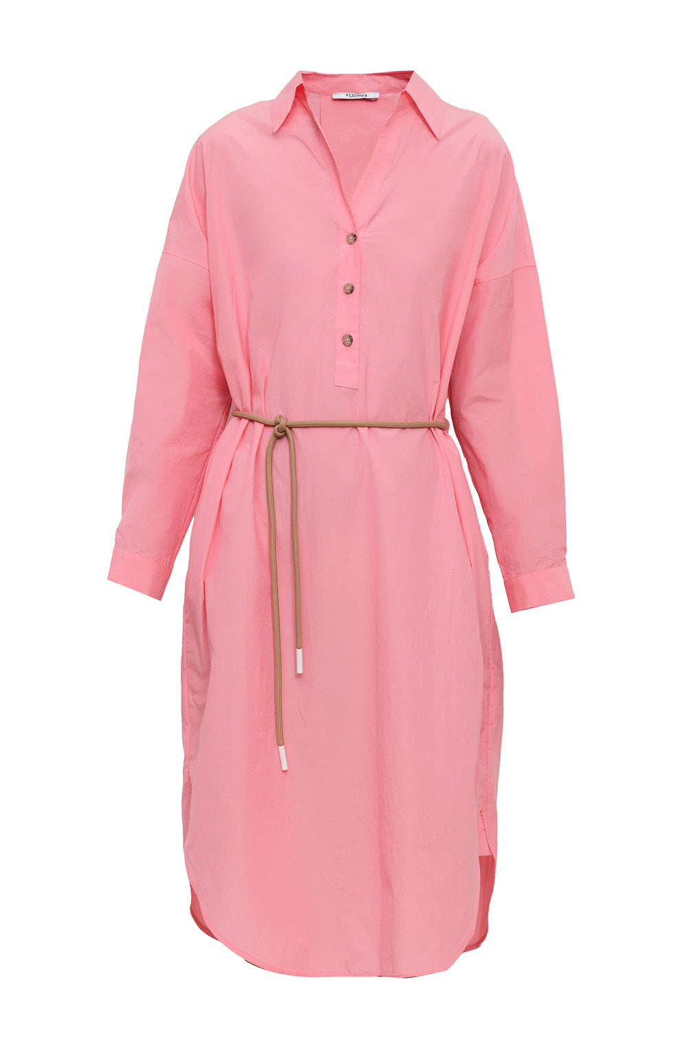 Belted shirt dress