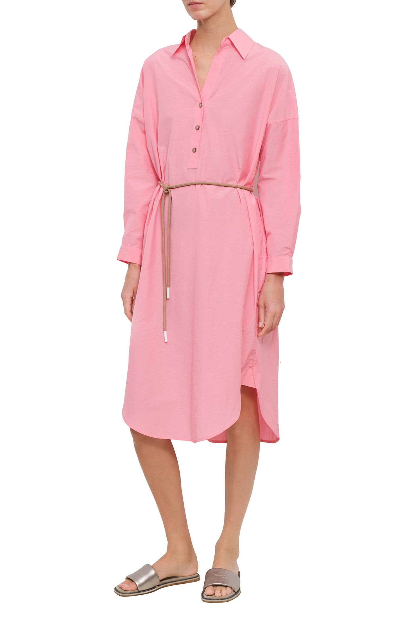 Load image into Gallery viewer, Belted shirt dress