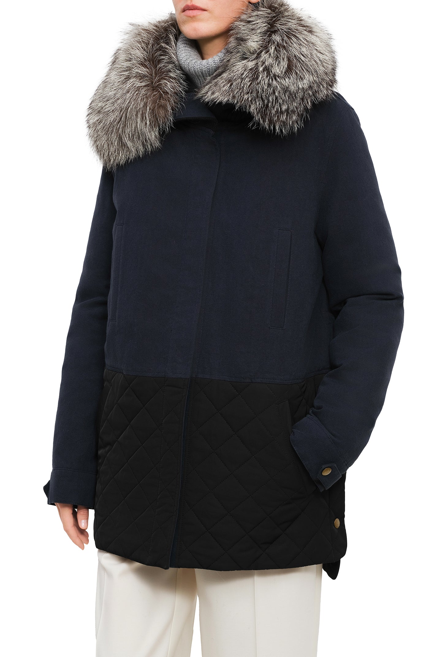 Load image into Gallery viewer, Fur collar parka