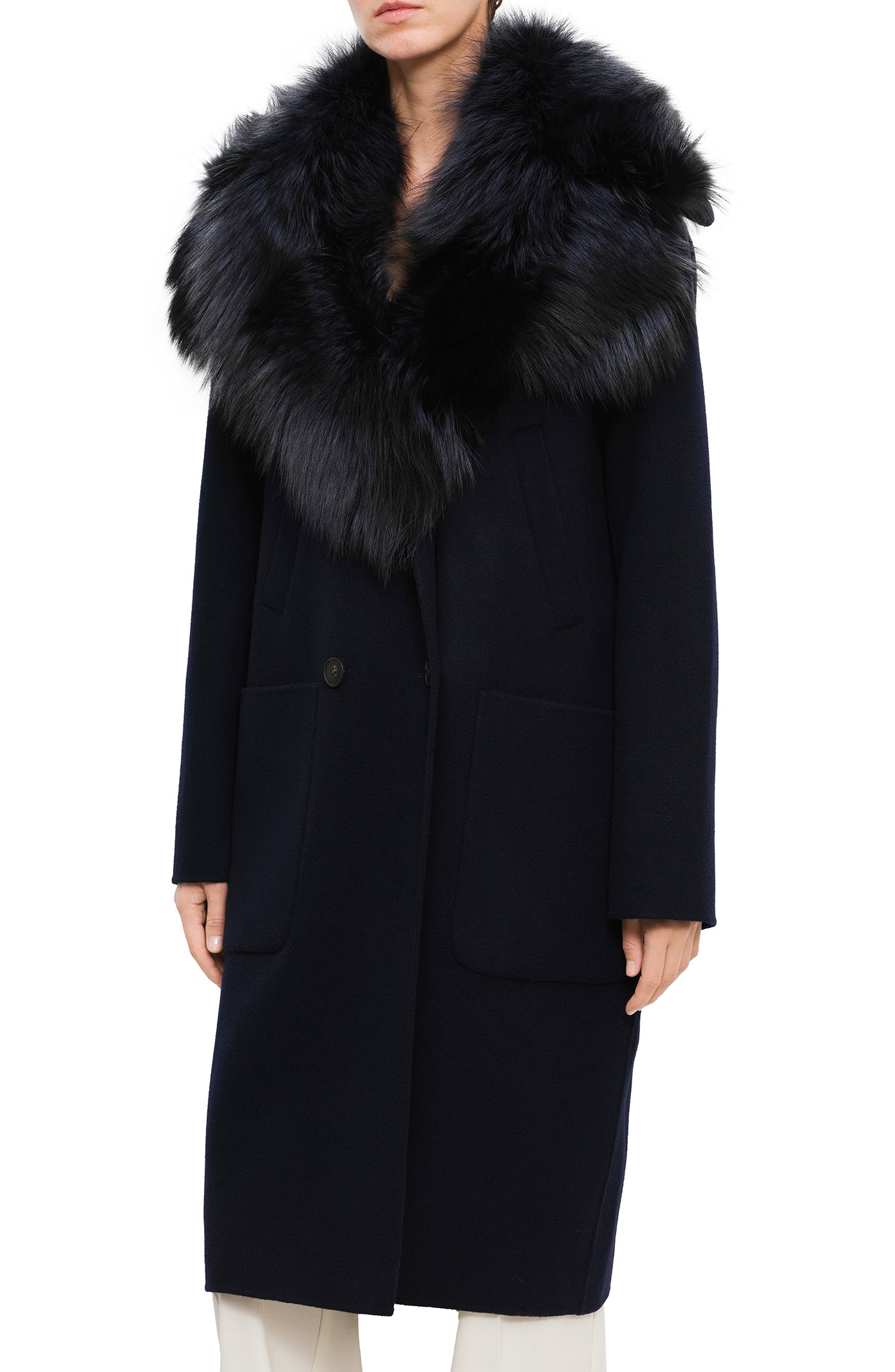 Load image into Gallery viewer, Coat with fur collar