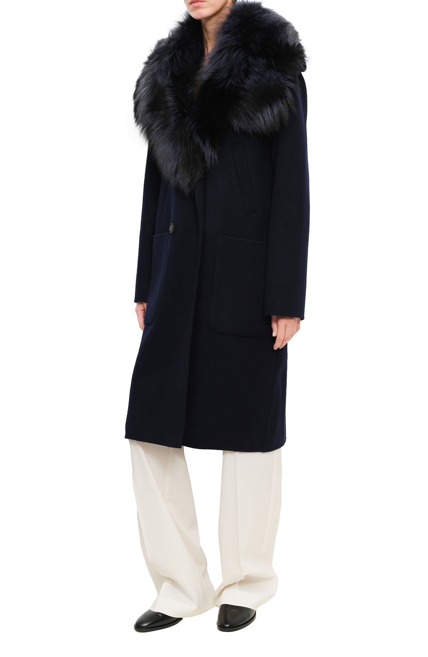 Load image into Gallery viewer, Coat with fur collar