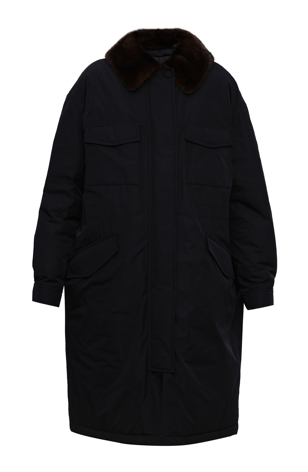 Mink fur parka