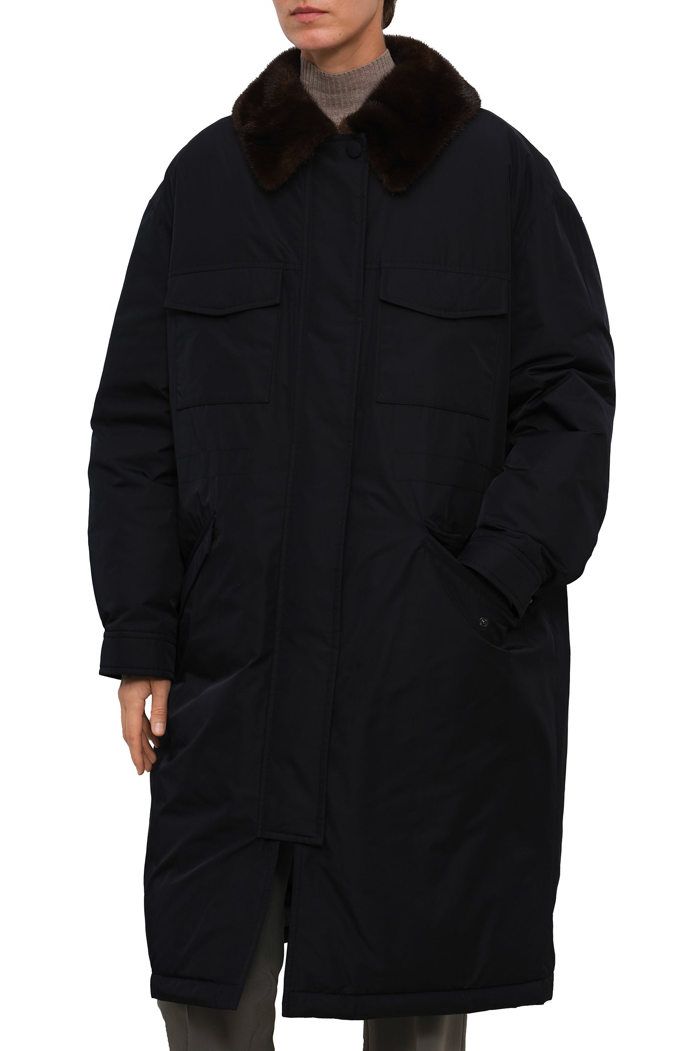 Load image into Gallery viewer, Mink fur parka