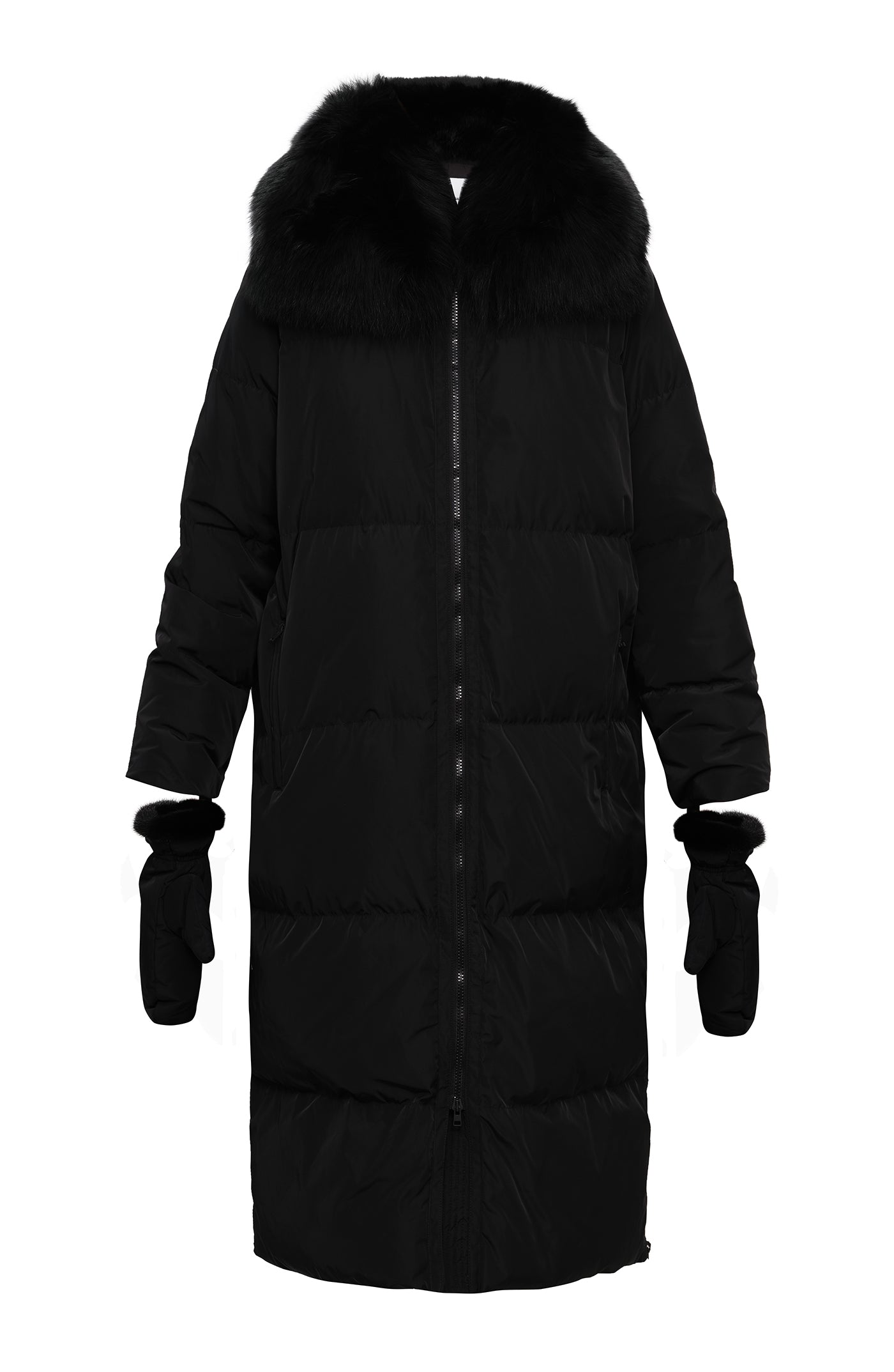 Load image into Gallery viewer, Long down jacket in technical fabric