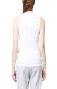 Contrast-trim tank top