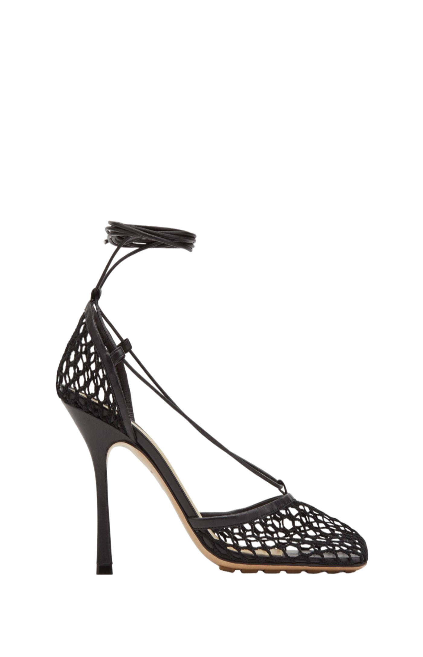 Stretch lace-up sandal