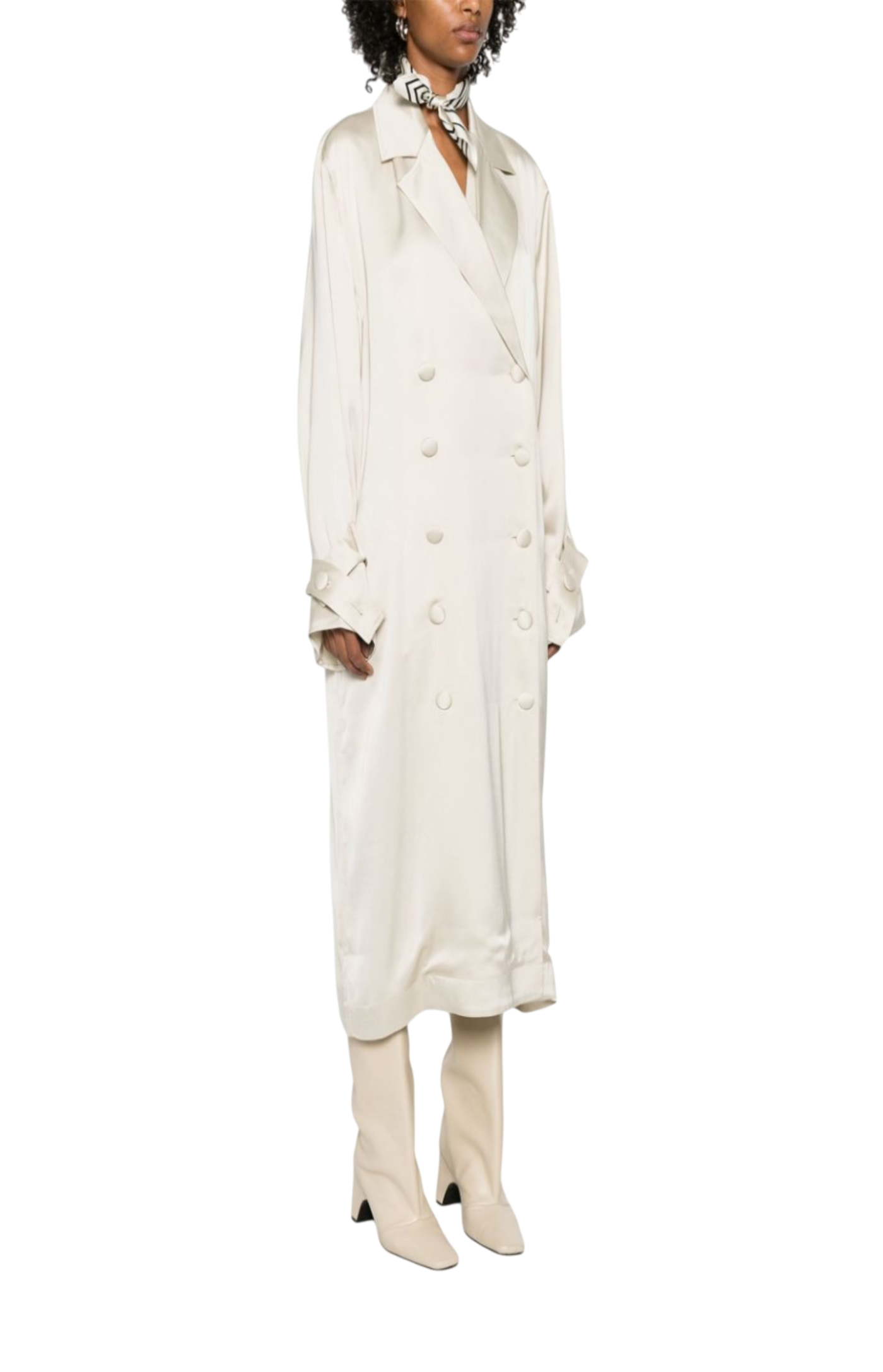 Load image into Gallery viewer, Satin trench dress