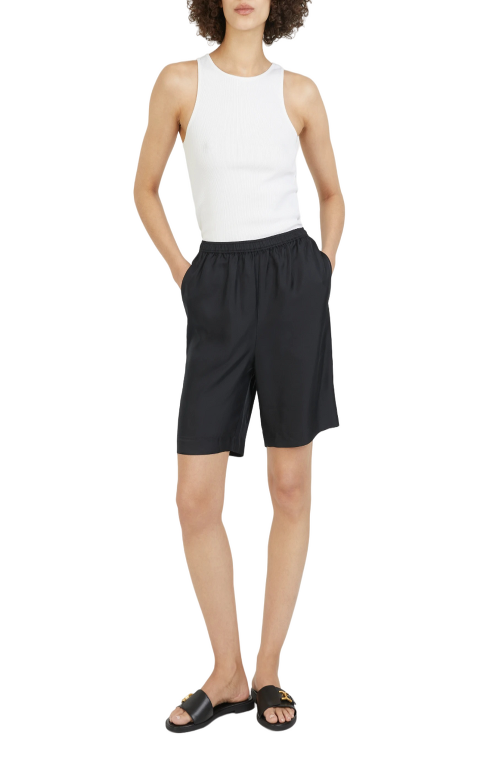 Silk shorts Zinia black