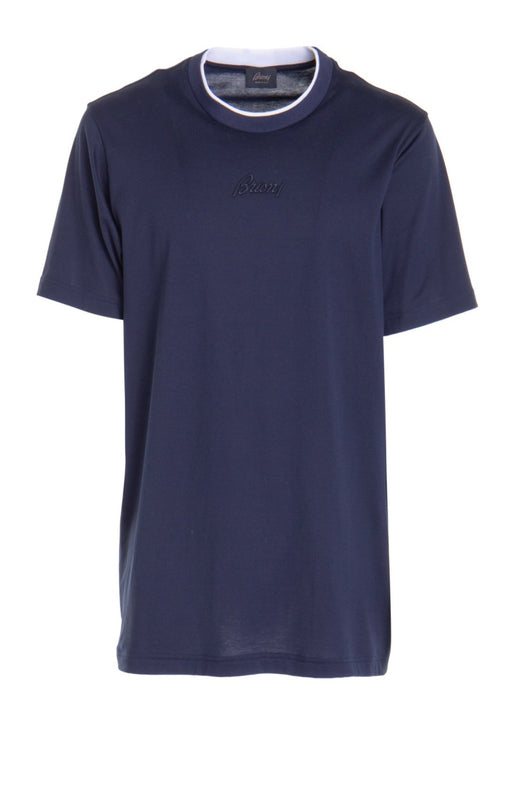 Navy white cotton t-shirt