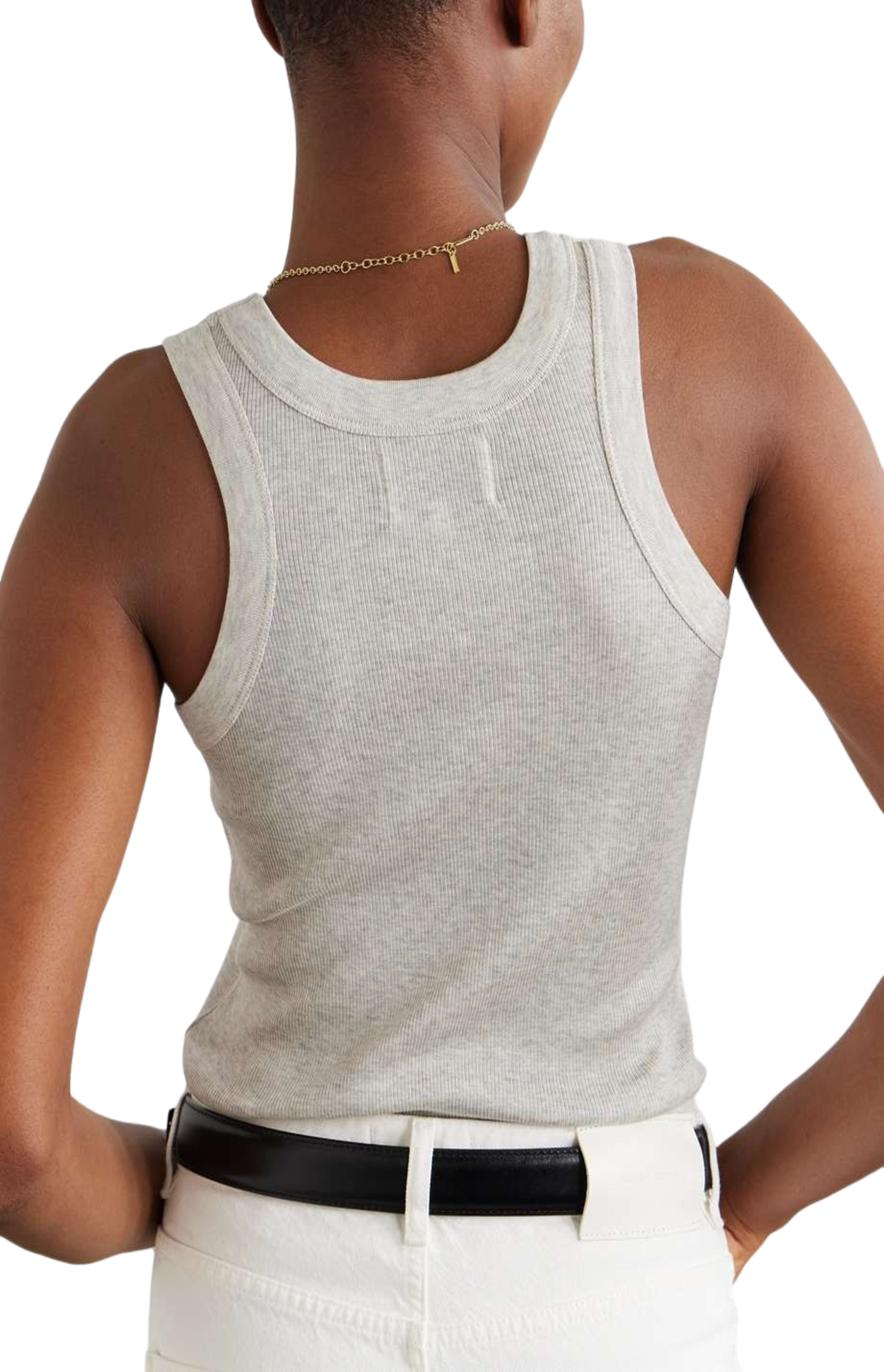 Load image into Gallery viewer, Limba ribbed mercerized cotton-jersey tank