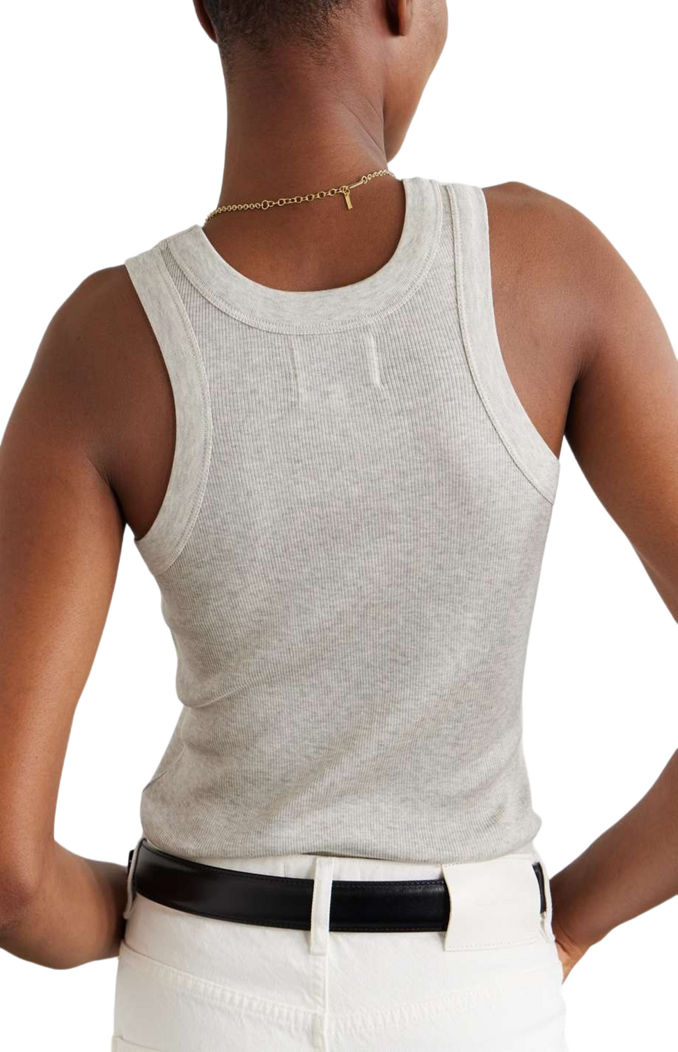 Limba ribbed mercerized cotton-jersey tank